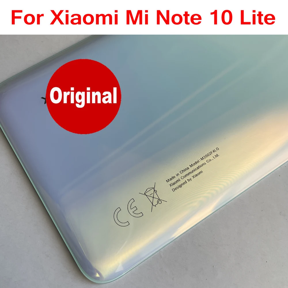 Задняя крышка корпуса для Xiaomi Mi Note 10 Lite стеклянная телефона с лентой оригинал Best