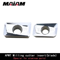 1pcs apmt1135 apmt1604 carbide blade apmt1135pder apmt1604pder blade for turning aluminum parts used for bap300r grinding clip