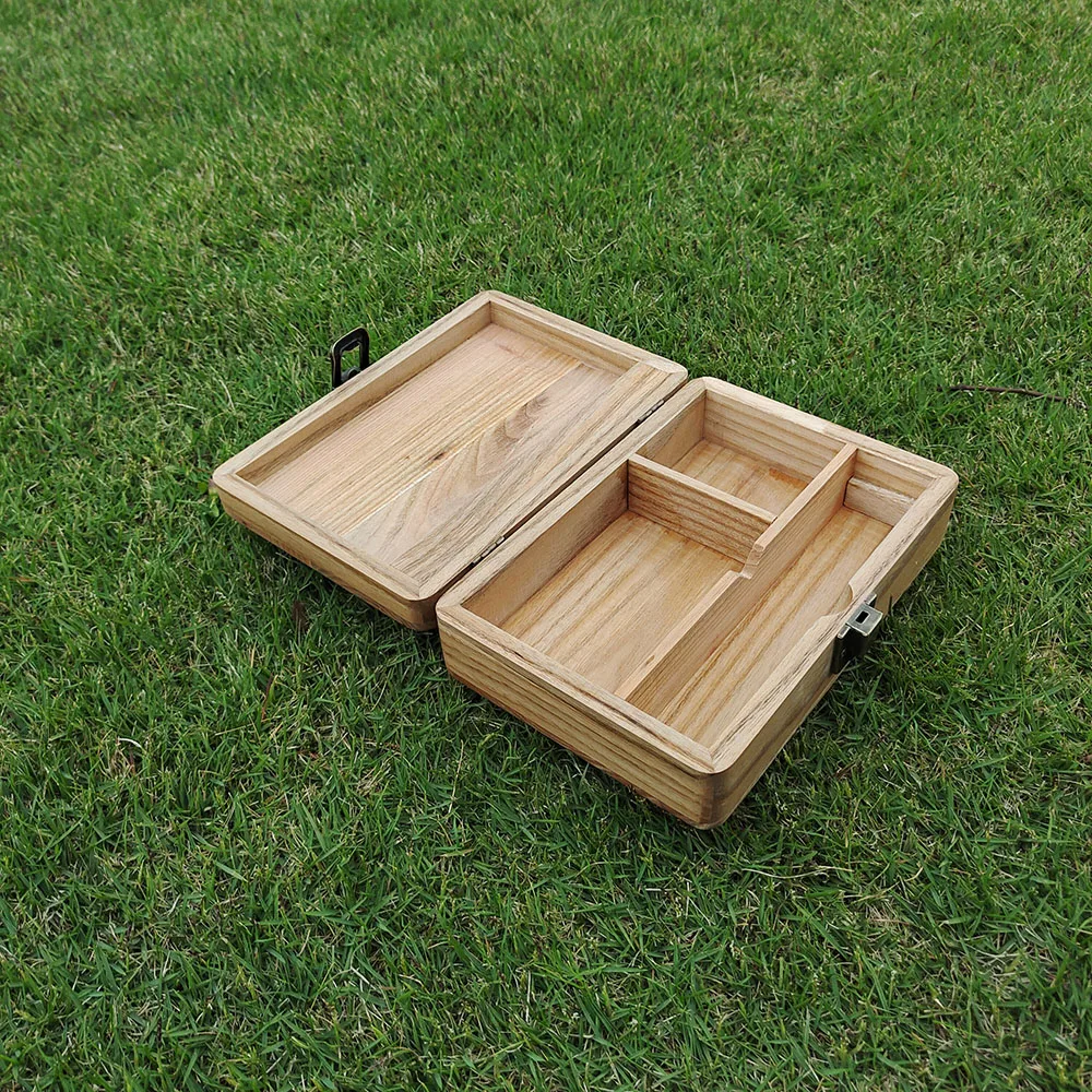 

COURNOT Natural Handmade Tobacco Wooden Stash Case Box 50*120*173MM Rolling Tray Wood Tobacco Herb Box Smoke Pipe Accessories