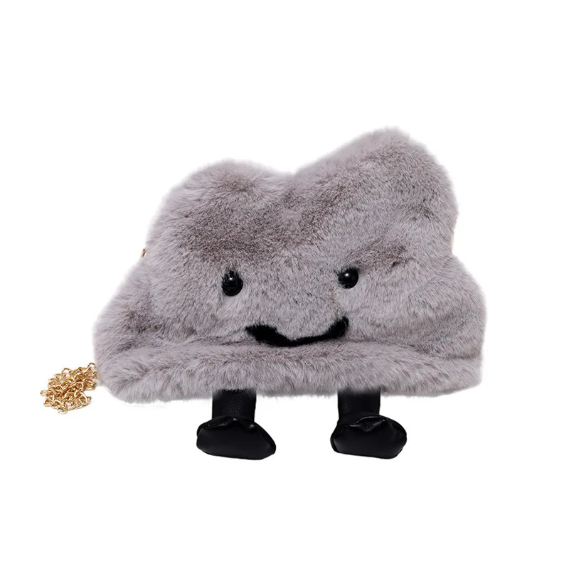 

Women Plush backpack fashion 2021 new shoulder bag ladies and children Fur Bag