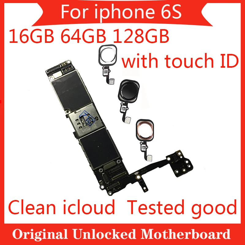 

Оригинальная разблокированная материнская плата для iphone 6 S 6 S с/без Touch ID 16 Гб 64 Гб 128 ГБ материнская плата бесплатная логическая плата iCloud IOS