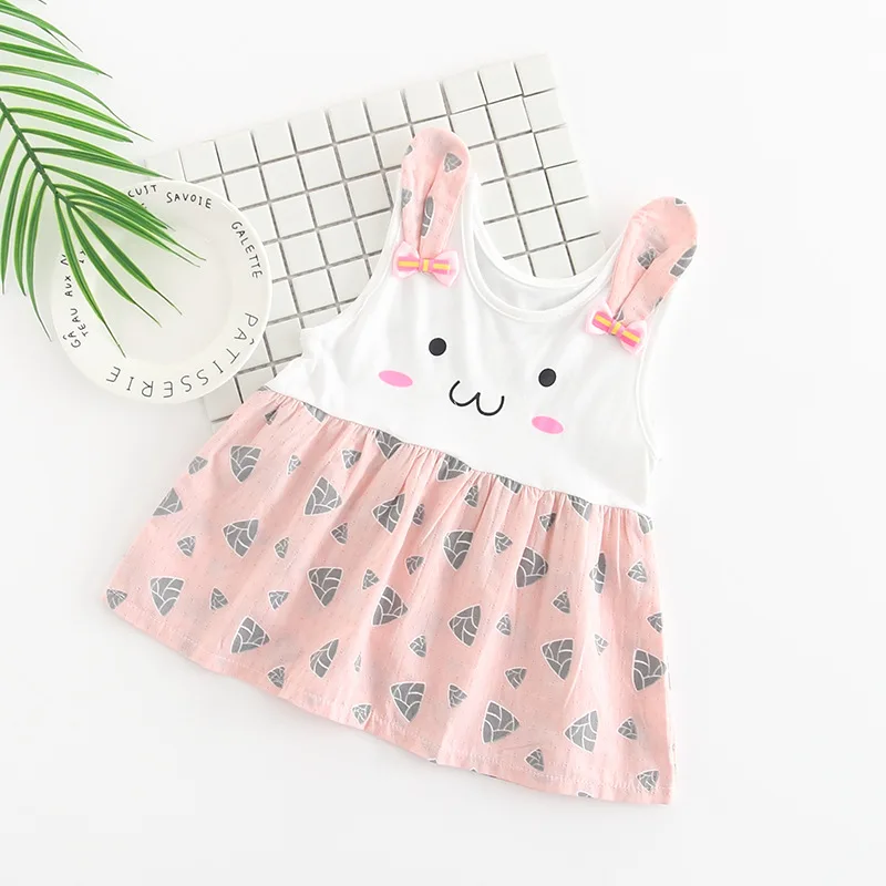 New Baby Girl Clothes Dress Casual Printed Patch Korean Summer Cotton Cute Soft Pretty Clothing Children Kids Dresses | Детская одежда