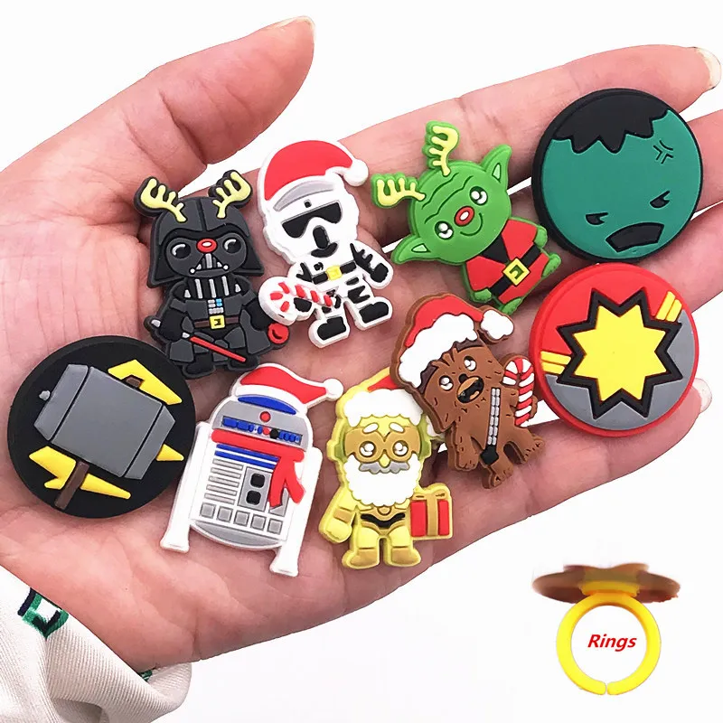 9 шт. Марвел Мститель Логотип Дарт Вейдер йода Кольцо Силиконовые ПВХ детские