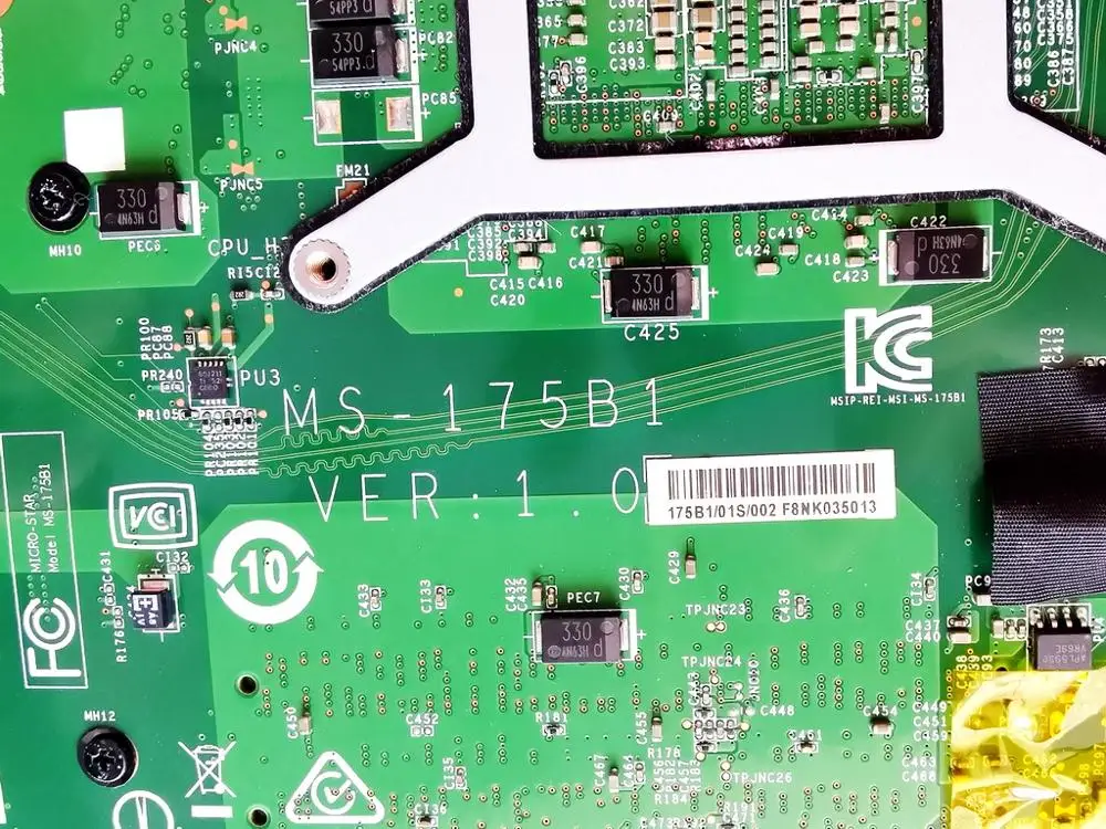 Оригинальный Для MSI MS-175B1 материнская плата для ноутбука I7-6820HQ GTX950M 2 Гб 1 0