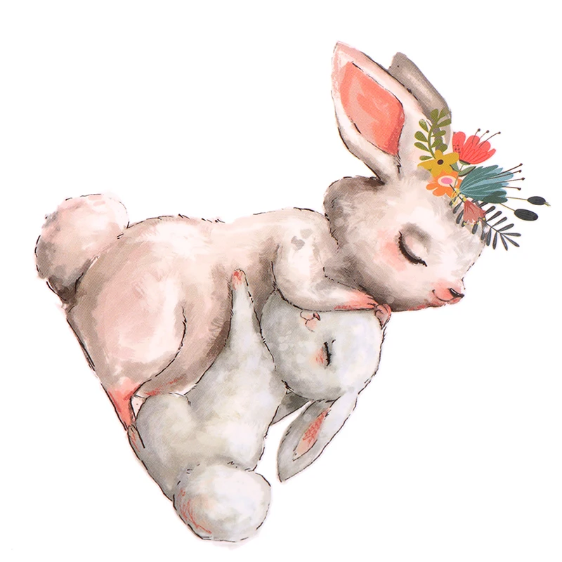 Горячее предложение! Распродажа! Милый кролик патч теплопередача утюг на