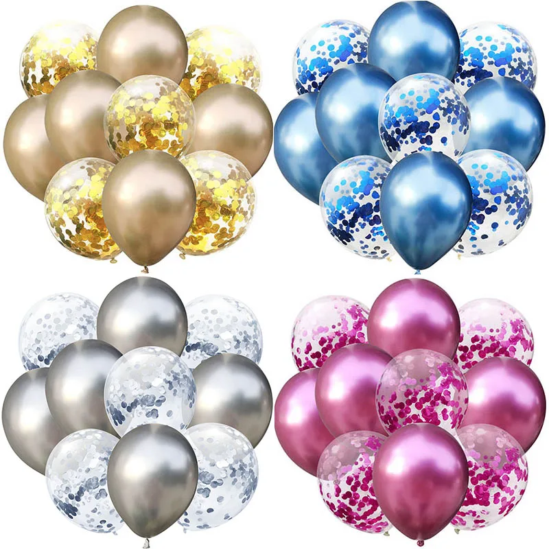 Смешанные золотые шары украшения на день рождения надувные металлические для
