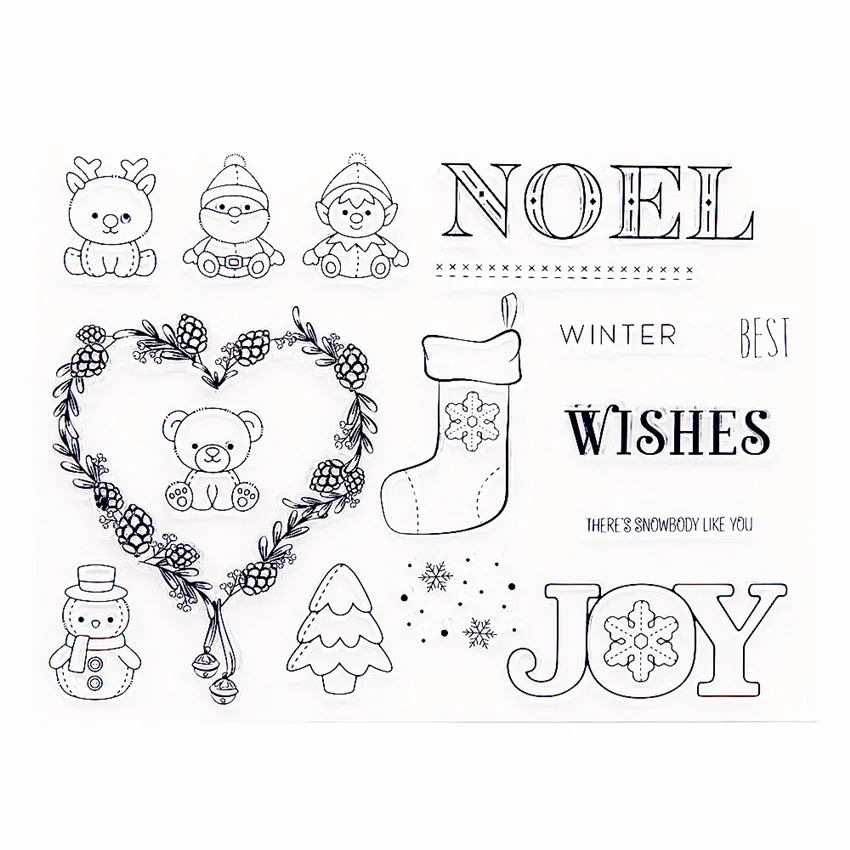 16*21 5 см Пасхальный эльф прозрачные штампы/силиконовые уплотнения роликовый