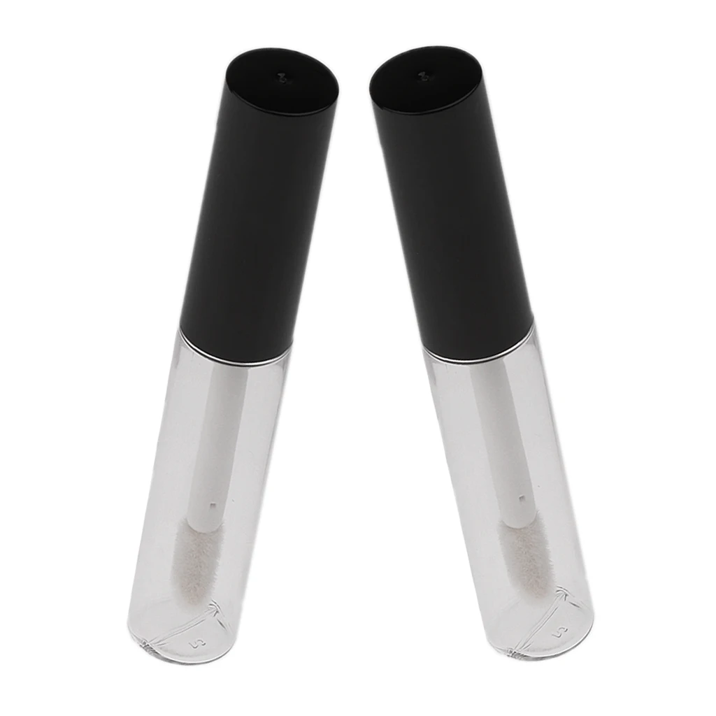 

2 Pieces 4ml Empty Lipstick Lip Oil Lip Gloss Tubes Lip Balm Brush Bottles