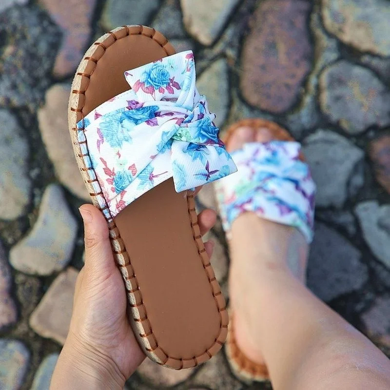 

2021 Summer Women Slippers Woman Sandalias Ladies Fashion Outdoor Sewing Slides Female Cusual Beach Flats Women's Shoes Big Size