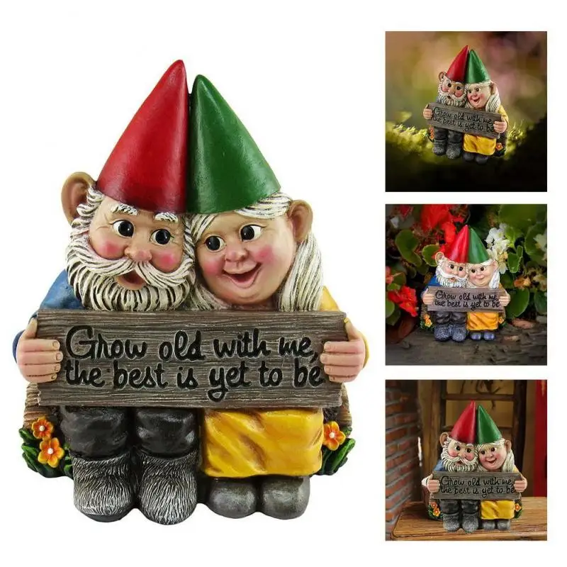

Garden Dwarf Couple Doll Pendant Resin Garden Statue Craft Decoration Christmas Gift Home Store Decoration Crafts Home Decor