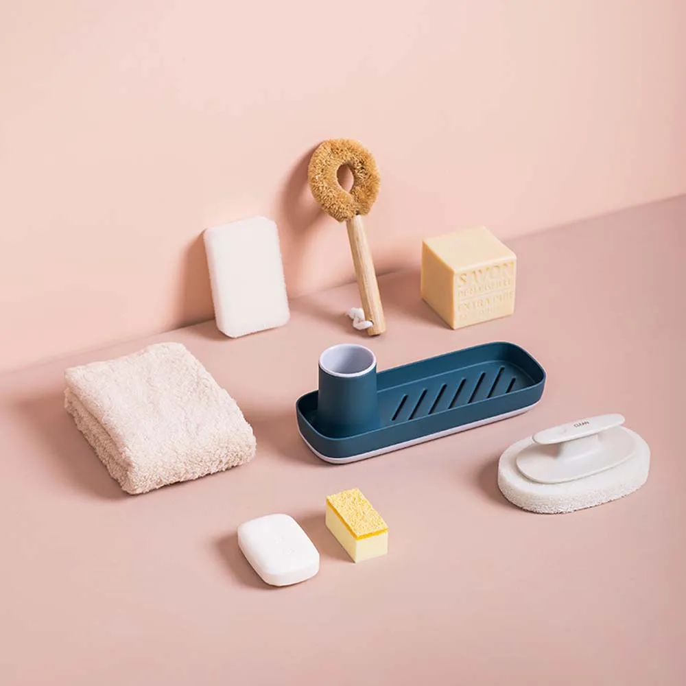 

Plastic Bathroom Supplies Accessories Storage Tray Soap Holder Toothbrush Holder Bathroom organizer Soap Draining Rack
