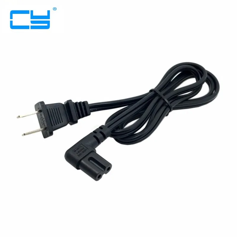 5 шт. США 2pin Мужской до 90 градусов прямоугольный IEC 320 IEC320 C7 кабель питания 1 м 100 см 3