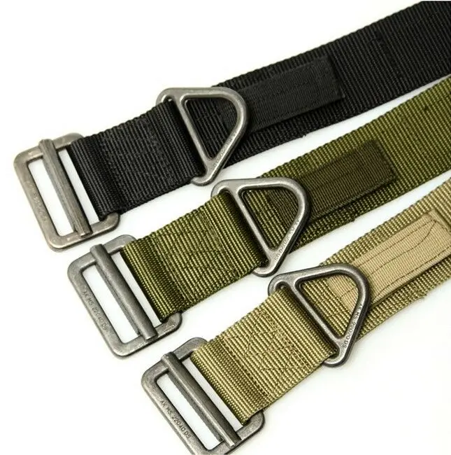 

Men Outdoor Survival Tactical Belt Adjustable Combat Military Emergency Rescue Rigger Strap Belt