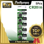 Новинка, 5 шт.карта, 3 в CR2016, аккумулятор для часов, литиевая батарея, батарея для кнопок BR2016 DL2016 LM2016 KCR2016 ECR2016