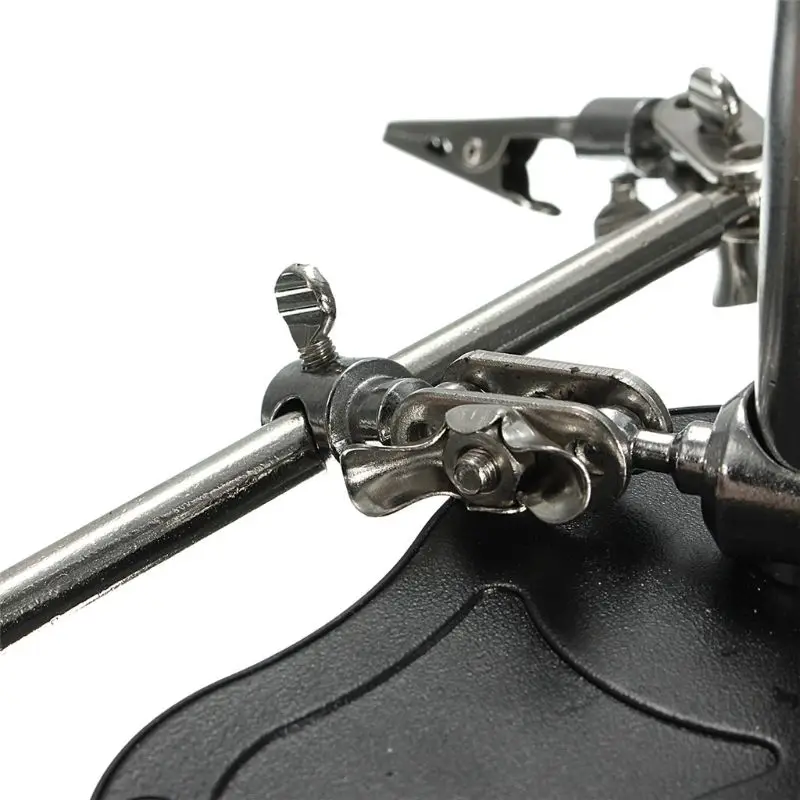 

Helping Hand Magnifier Set And Soldering Stand With LED