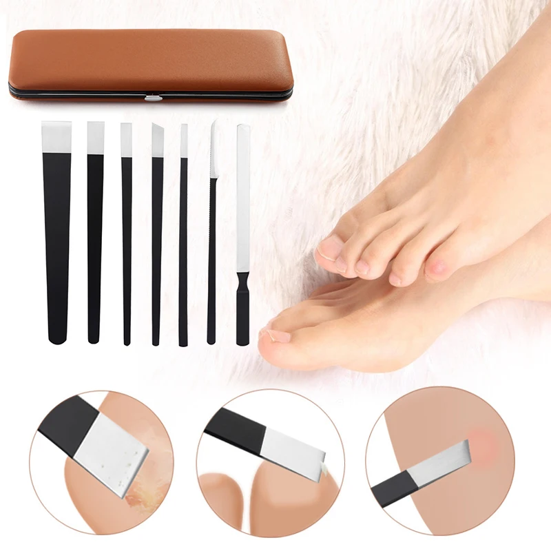 

7Pcs Set Toe Pedicure Knife Tools Cutters For Manicure Cuticle Dead Skin Corn Removers Pedicure Tools Nail Foot Care Products