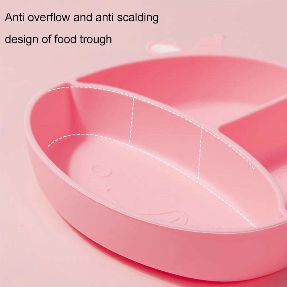 

Food Feeding Bowl Cute Fruit Toddler Plate Eating Baby Silicone Strong Suction