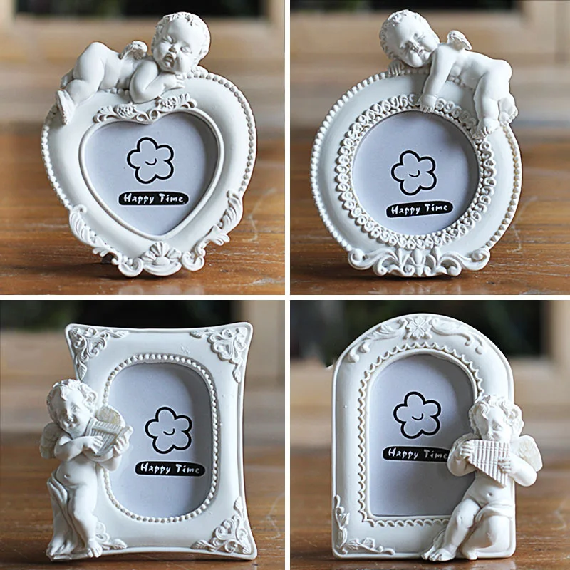 Белая рамка для мини картины милого ребенка фоторамки в форме сердца домашнего