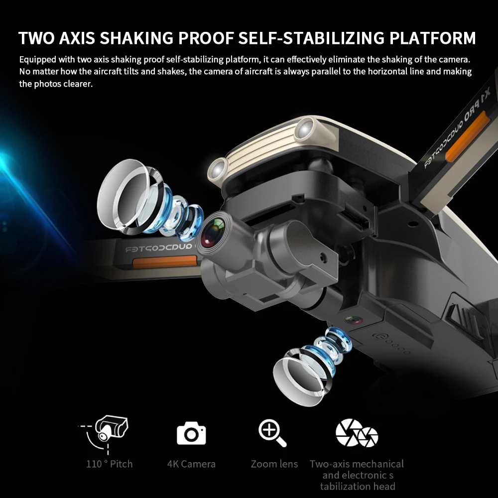 Kalione X1 PRO GPS Дрон 4K зум Камера двухосный стабильный карданный 5G WIFI SD карта 25 мин RC