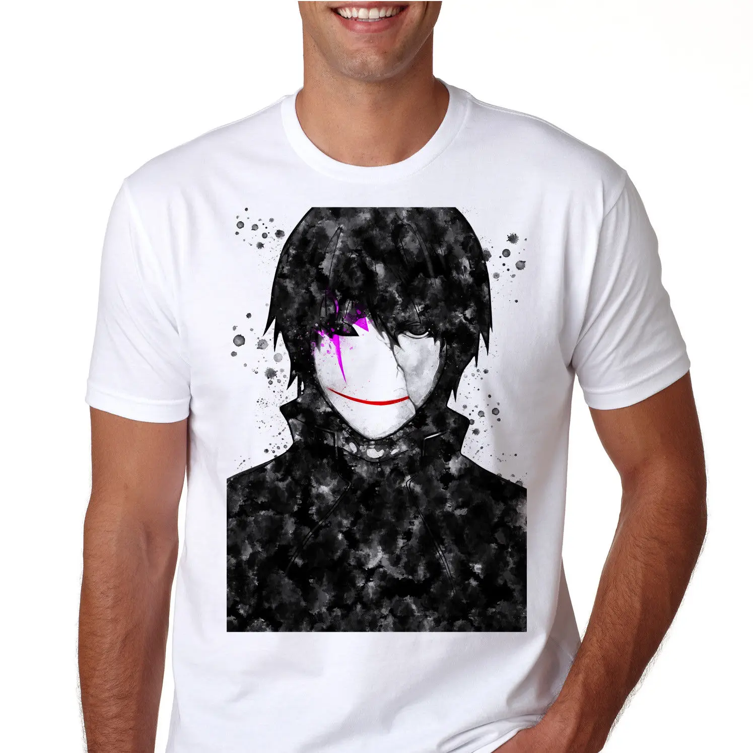 Темнее чем черный аниме футболка унисекс хлопковая Манга подарок качество n1337