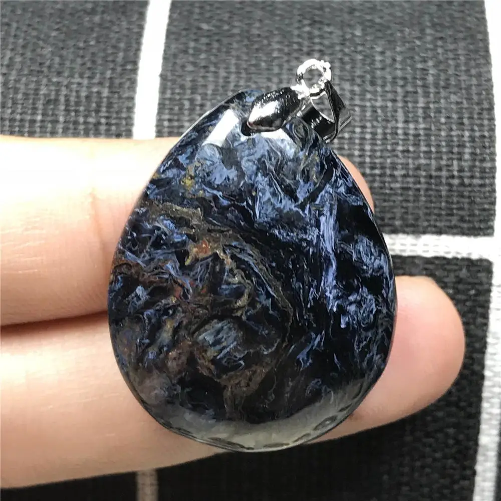 Топ натуральный синий кулон питерсит для женщин мужчин кристаллов в виде камней