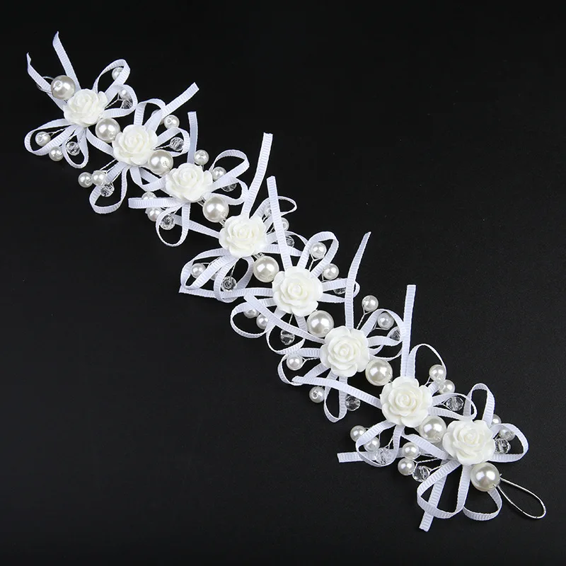 Детская корона для девочки 2021 принцесса цветочная нашивка для младенцев и малышек, головной убор на День рождения и свадьбу, аксессуары для стрижки белые.