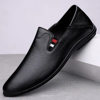 2021 new men loafers shoes genuine leather casual classic black brown derby shoe man platform comfortable driving shoes for male