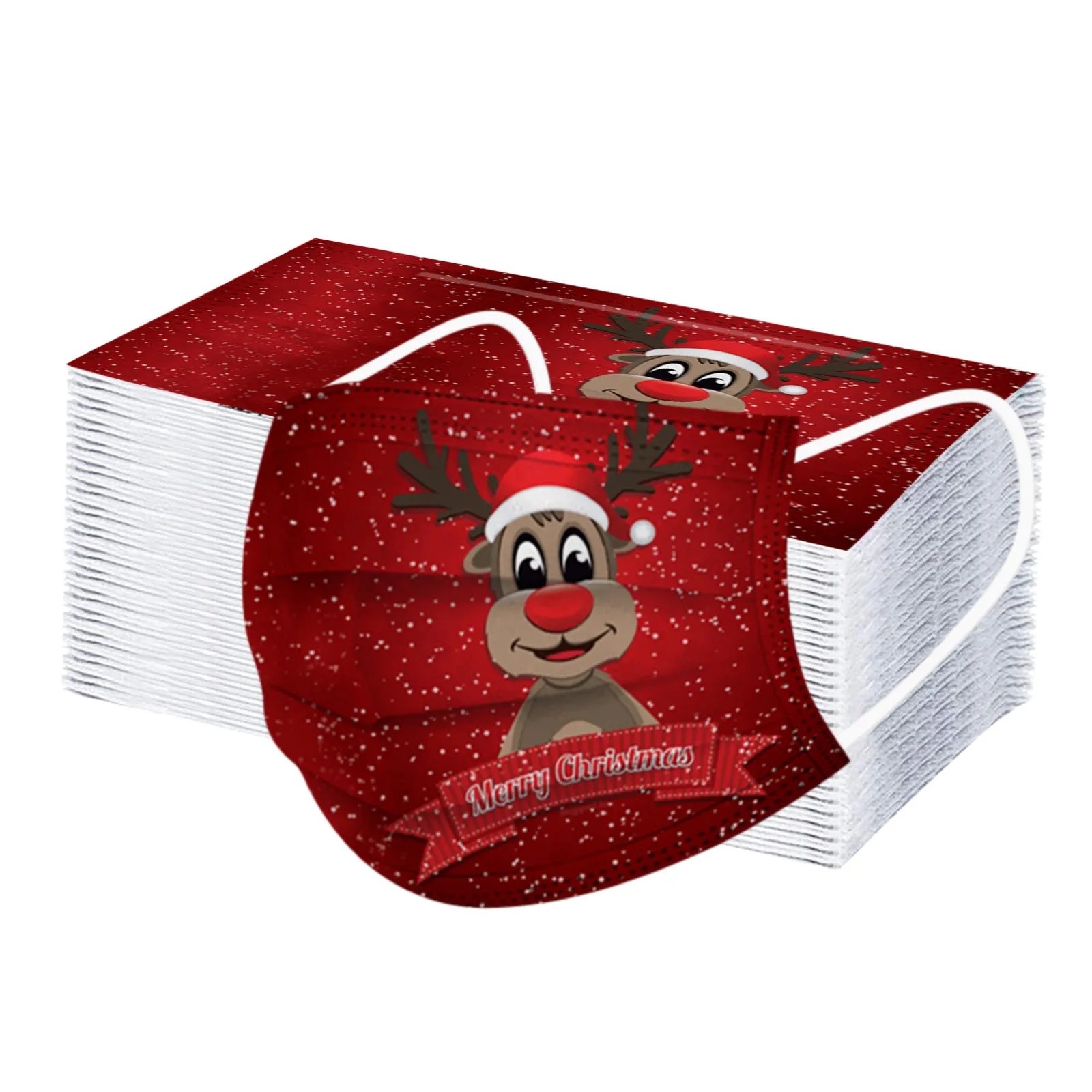 

10/20/30/50pc Disposable Face Mask Adult Christmas Printed Mask Masks Mascarillas Breathable Safety Protection Desechable Mask#