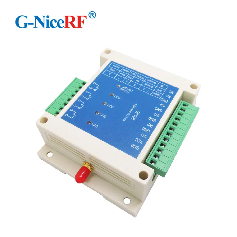 FREE SHIPPING 2PCS/Lot SK108 Four Channels Industrial 3km Long Distance 433/470/868/915MHz Wireless Remote Control Switch Module