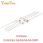 100Pcs 3*10 мм 0.5A1A1.5A2A3A5A 250V осевой быстро Стекло предохранитель с подводящего провода 3X10 Стекло трубка Предохранителя
