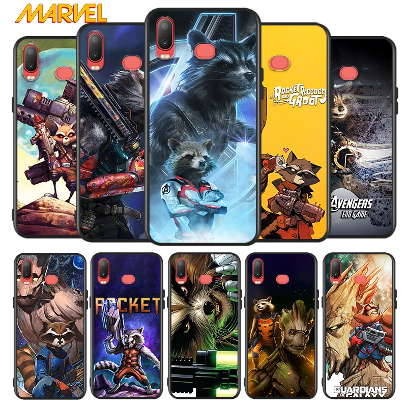 

Rocket Racoon Marvel cute for Samsung Galaxy A9 A8 Star A750 A7 A6 A5 A3 Plus 2018 2017 2016 Silicone Soft Black Phone Case