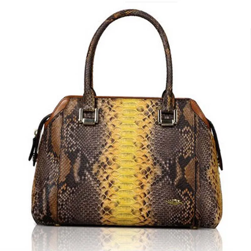 yuanyu import python leather bag new tide female handbag fashion America women handbag snake skin bag