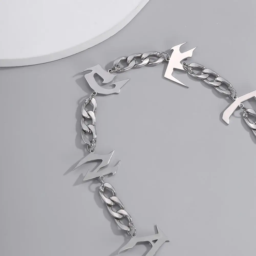 

SHIXIN Punk Chunky Short Choker Necklace Colar for Women/Men Hip Hop Stainless Steel Chain Necklace Egirl Statement Neck Jewelry