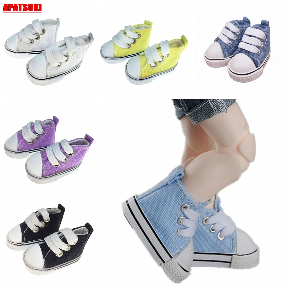 1 пара 5 см Холст мини-обувь джинсовые кроссовки для 1/6 BJD кукла аксессуары обувь