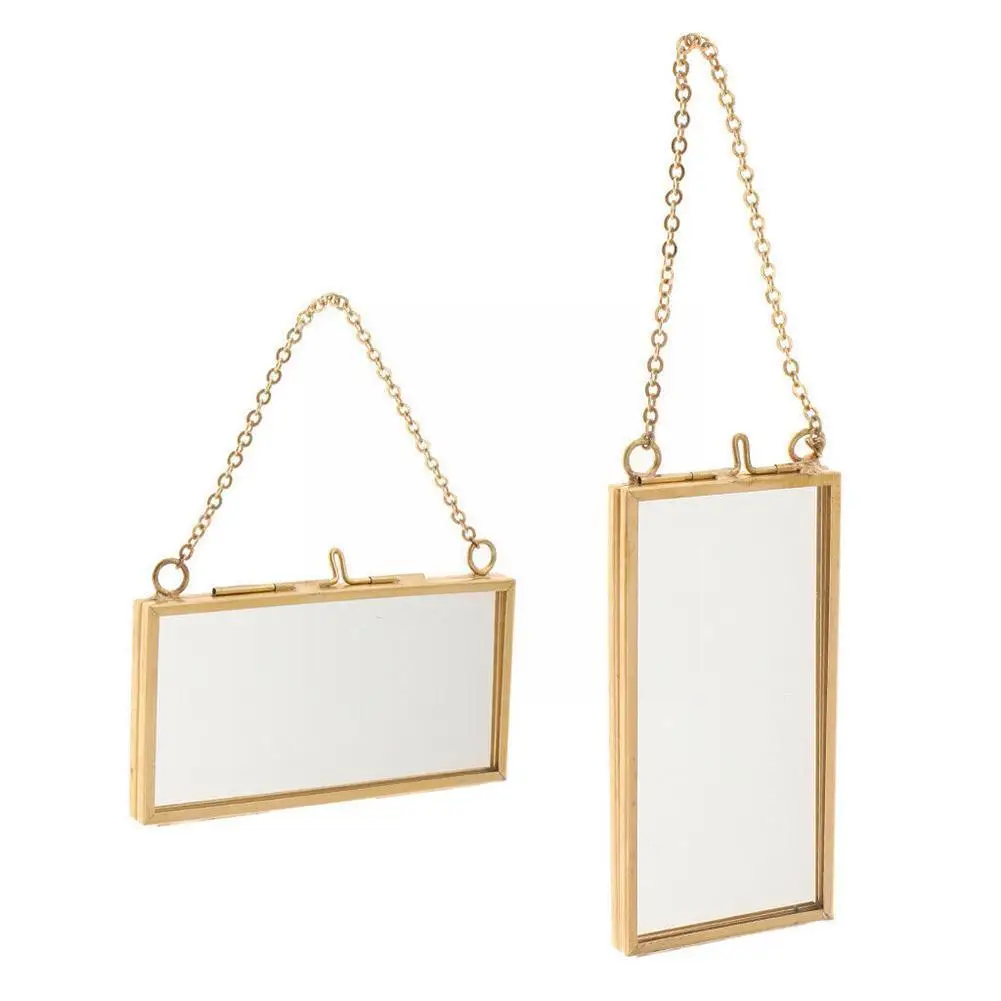

MagiDeal Industrial Style Double Sided Glass Hanging Photo Frame Wall Frame Flower Plant Specimen Portrait Display Frame Holder