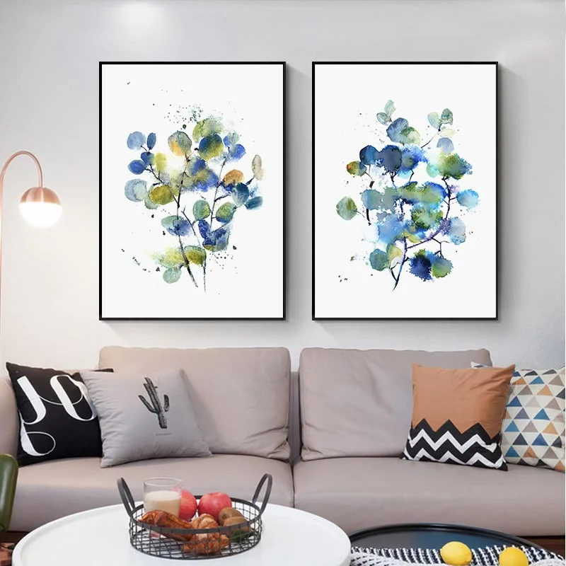 Картина на стену Лофт акварельная картина скандинавский Холст плакат цветочное