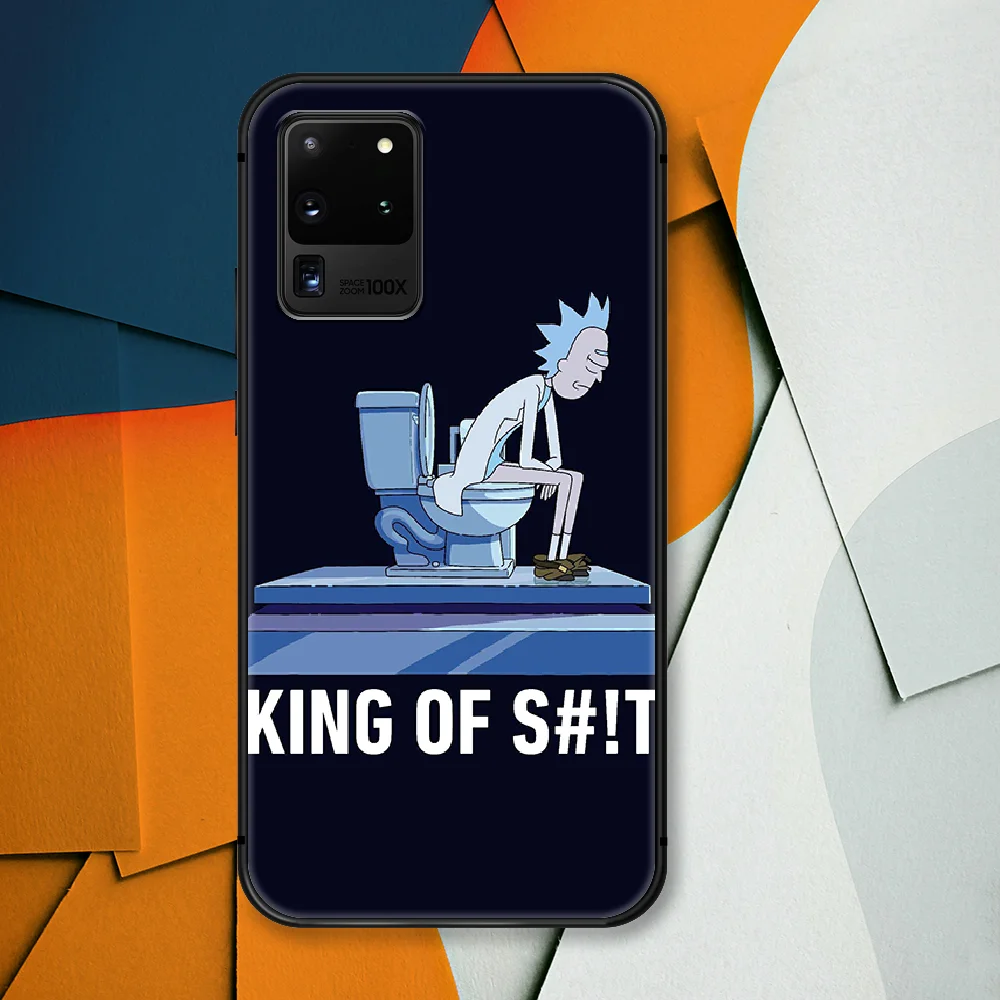 

Ricks Funny Mortys Cartoon Phone Case For Samsung Galaxy Note S 8 9 10 20 Plus E Lite Uitra black Funda Luxury Waterproof