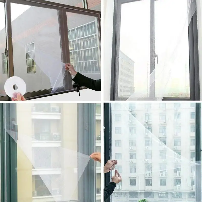 DIY Сетка-занавеска от Насекомых Окно против насекомых сетка экран с лента