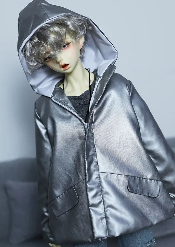 

BJD Doll clothes suitable for 1-3 1-4 uncle silver gray windbreaker jacket doll accessories