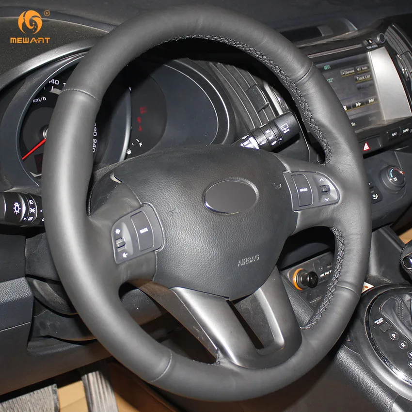 MEWANT черный чехол рулевого колеса автомобиля из натуральной кожи для Kia Sportage 3 2011