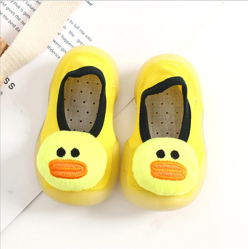 Yellow Duck Детские носки с резиновой подошвой носки детские носки тапочки детские закрытый носок туфли тапочка носки с резиновой подошвой мягкая подошва - Цвет: Yellow Duck