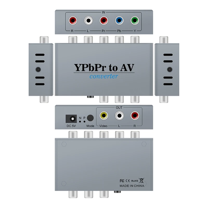 Преобразователь YPBPR в AV совместимый с HDMI 1 3 передатчик 5 RCA компонентов