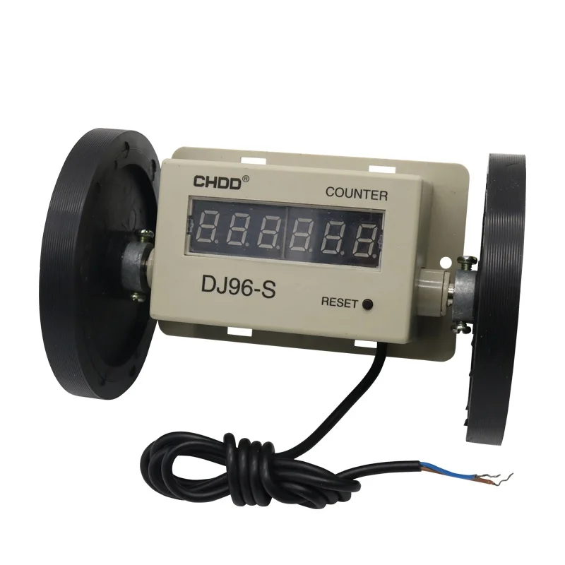 meter counter DJ96-S Length measure Meter Textile Fabric Meter Counter Electronic digital counterDC 12V/AC 220V lk 90s length counter meter digital length gauge wheel type length encoder with accuracy 0 01m