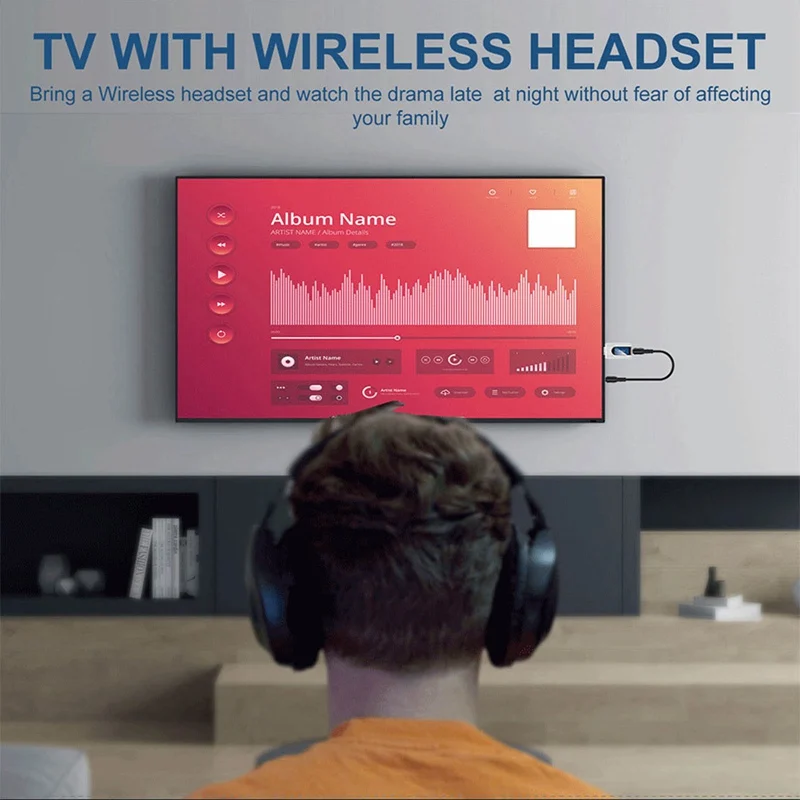 

2 IN 1 Bluetooth 5.0 Receiver Wireless Audio 3.5mm USB AUX Adapter TransmitterFor TV Car Kit PC Headphone