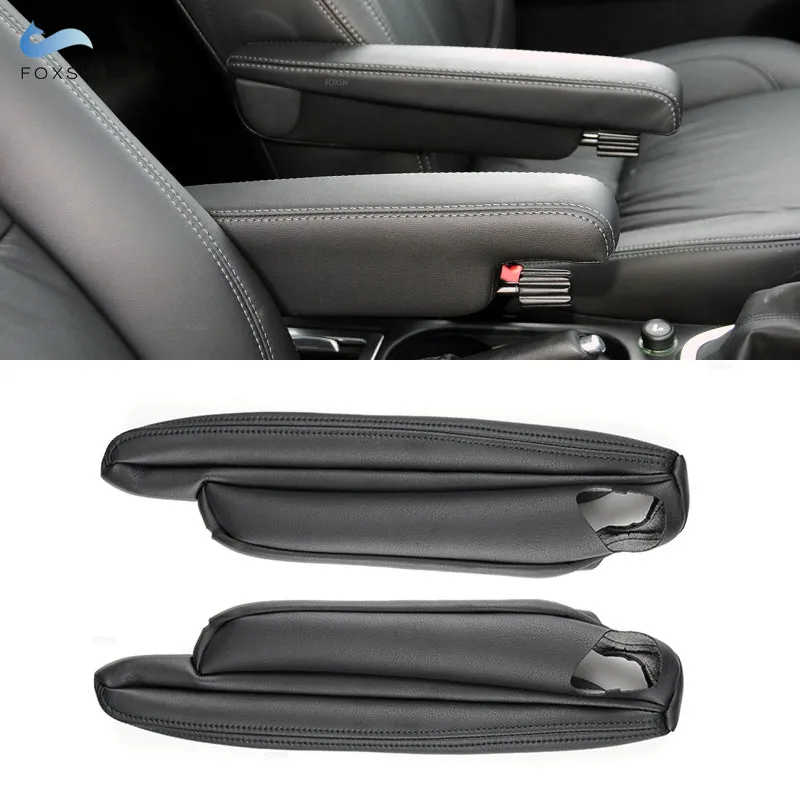 

For Land Rover Freelander 2 2007 - 2015 2pcs Car Microfiber Leather Driver & Passenger Side Seat Armrest Handle Cover Trim Black
