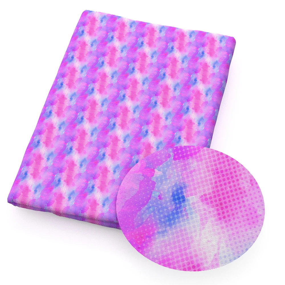 Градиент цвета радуги брызги Полиэстер Хлопок шитье ткань ручной работы для