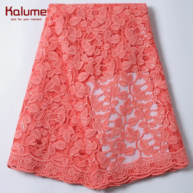 Новейшая африканская кружевная ткань Kalume вышивка французская сетка молочный