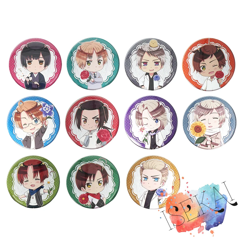 Значок из металла Axis Power Hetalia аниме APH прекрасный мир пруссия китай немецкий сша