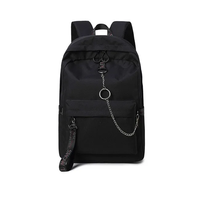 

JTFAN2019 New Men Male Canvas black Backpack College Student School Backpack Bags Teenagers Casual Rucksack