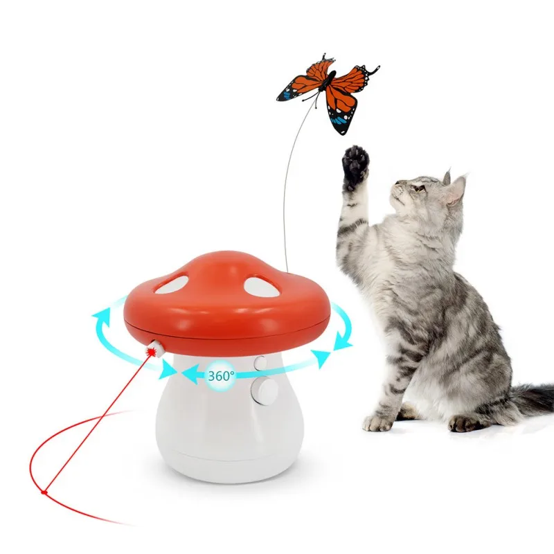 

Электрическая игрушка для кошек, умная игрушечная палочка для кошек, поворотный стол для домашних питомцев, светодиодная Лазерная Игрушка ...